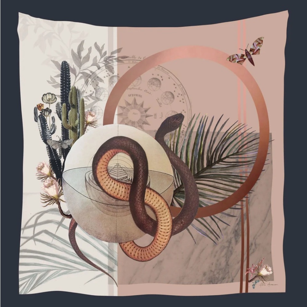 Alice Acreman Nevada Snake Silk Scarf